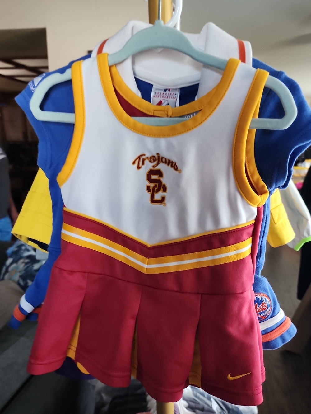 Nike Youth Cheer Dress - Red, Gold, White